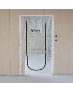 Staubschutztüre transparent